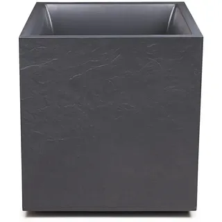 Blumenkasten , Anthrazit , Kunststoff , 39x43x39 cm , frostsicher, wetterbeständig, UV-beständig , Dekoration, Blumen & Blumentöpfe, Übertöpfe