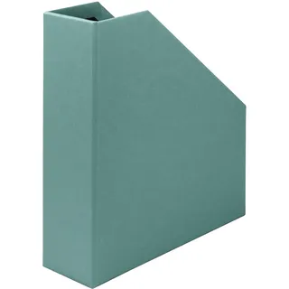 Rössler SOHO Stehsammler A4 mit Griff | Stehsammler Pappe aus stabilem Karton | Büro Organizer | Schreibtisch Organizer | Zeitschriftenhalter | 315 x 260 x 80 mm | 1 Stück | Farbe: Grün | Blau | Opal
