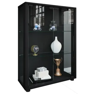 VCM Standvitrine Sintalo 60 x 25 x 0 cm Schwarz