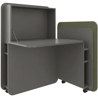 FM Helmets fm FLATup Sekretär basalt/ dunkelgrün rechteckig, schwarz 107,0 x 41,5 - 91,0 cm