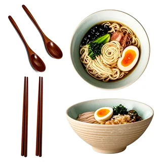 2 Sets 1000 ml Ramen-Schalen mit Löffel und Essstäbchen, Keramik-Suppenschalen, japanische Schalen für Nudeln