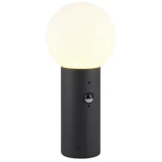 Trio Leuchten Wegeleuchte , Anthrazit, Weiß , Metall, Glas , 40 cm , Bewegungsmelder , Lampen & Leuchten, Außenbeleuchtung, Wegbeleuchtung, Wegeleuchten