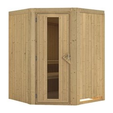KARIBU Sauna »Wolmar«, für 3 Personen, ohne Ofen - beige