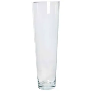 INNA-Glas Bodenvase ERIC, Trichter - rund, klar, 70cm, Ø 22,5cm | Konische Vase - Glasvase