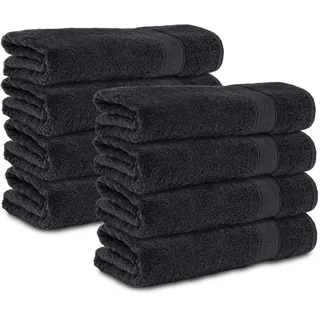 Komfortec Handtuchset 8-tlg. schwarz