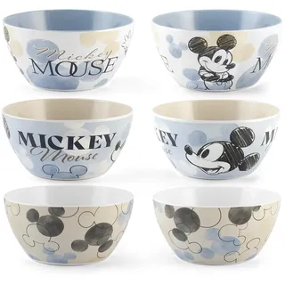 H&H set 6 Bowl Colazione Mickey Blogger Disney cc 590