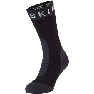 SealSkinz Waterproof Extreme Cold Weather Mid Length Sock 1 Paar Schwarz/Grau/Weiß 40