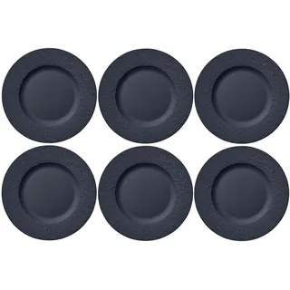 Villeroy & Boch Manufacture Rock Frühstücksteller schwarz 22 cm 6er Set