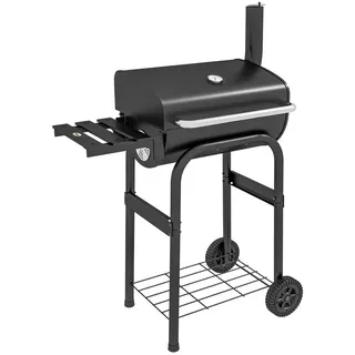 Outsunny Holzkohlegrill Grillwagen schwarz