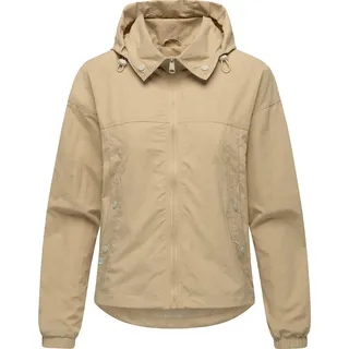 Ragwear Damen Übergangsjacke Oversized Sommerjacke kurz mit verstaubarer Kapuze Cerys YOUMODO Sand Gr. S - S
