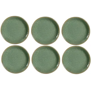 Matera Keramikteller 16,3 cm grün 6er Set