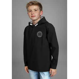 Bruno Banani Kapuzenshirt "Shirt mit RÜCKENPRINT für Jungen" Für TEENS. Cooles Logoshirt, schwarz