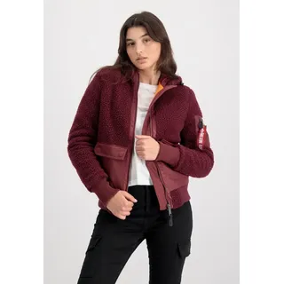 ALPHA INDUSTRIES Damen Alpha Industries Zip Hood Teddy Wmn Fliegerjacke für Damen Fliegerjacke (1er Pack)