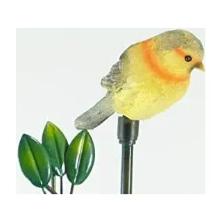 Solar Gartenstecker Vogel grau-gelb/schw. 1x NIMh-600mAh, 1 LED gelb, H82 cm