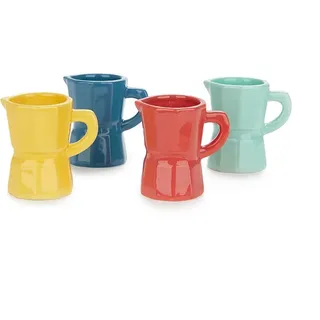 balvi Espressotassen-Set Moka Farbe Multicolor Espressotassen-Set mit Buntem Design, im Stil der trad