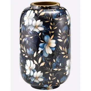 Dekovase, gold (blau, goldfarben), B/H/T: 20cm x 33cm x 20cm, Vasen, Dekovase