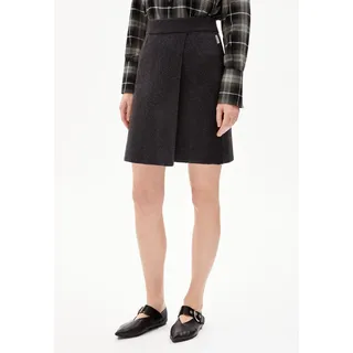 DARLAA |  Strickrock aus Bio-Woll Mix - grau (S)