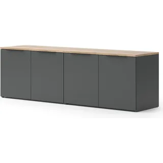 Wohnwand Vicco Wido Anthrazit 2 Teile, Model 49802 - Dunkelgrau