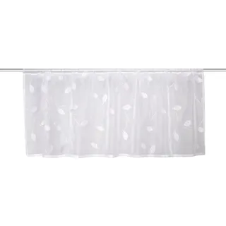 HOME WOHNIDEEN SHARY Stangendurchzug 145 x 45 cm Weiß/Transparent 1 Stk.