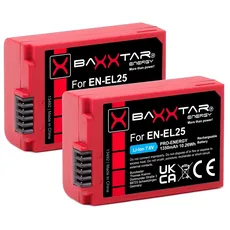 Baxxtar Pro EN-EL25 Kamera Akku Pack (1350mAh) mit aktivem NTC Sensor - Kompatibel mit Nikon Z30 Z50 Z-fc