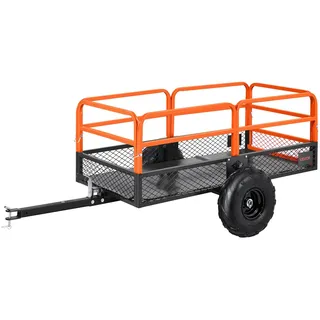 Vevor Kippanhänger, 725,75 kg, ATV-UTV-Anhänger aus Stahl zum Hinterherziehen, Kipper mit abnehmbarer Rückwand, Gartenanhänger zum Hinterherziehen für Rasenmäher, Traktoren und Gartenabfälle