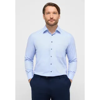Langarmhemd ETERNA "COMFORT FIT", Herren, Gr. 44, Normalgrößen, blau (hellblau), 100% Baumwolle, normal, Manschette, Hemden Langarmhemd, NON IRON (bügelfrei)