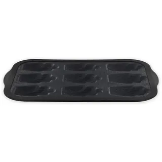 Zenker 685538 Madeleines Backform aus Fiberglas, Backform für 9 Madeleines, Madeleinenform, Fiberglas, Nylon, Grau, 28 x 18 x 2 cm