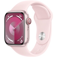 Bild Watch Series 9 GPS + Cellular 41 mm Aluminiumgehäuse rosé, Sportarmband hellrosa M/L