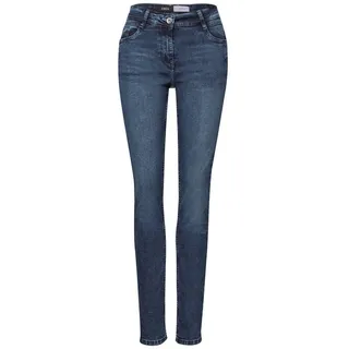 Cecil Damen 3716101 Jeans im Casual Fit, mid Blue wash, Größe 32i/30 - Grau