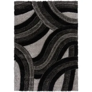 Flair Rugs Hochflor-Teppich FLAIR RUGS Velvet, Shaggy", grau, B:200cm H:25mm L:290cm, Kunstfaser, Teppiche, Shaggy Teppich