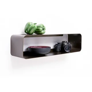 Kare Design Wandregal Lounge XS, Bronze, 58x15x15 cm, TV-Konsole, Wandboard, minimalistisches Design, Schwebend, Stahl, Industrial, Modern, Wohnzimmer