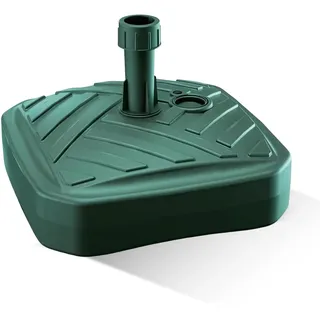 GARDENIX Sonnenschirmständer Quadratisch Grün aus Kunststoff befüllbar mit Sand, Wasser, Kies zu Garten, Strand, Terrasse -Sonnenschirm Schirmhalter Schirmständer Schirmständer Ständer Sonnenschirmfuß