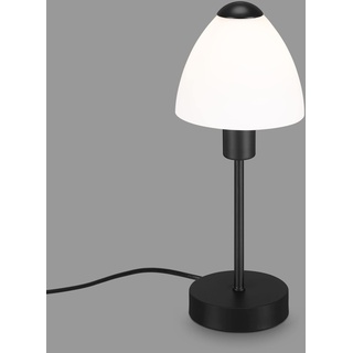 BRILONER Leuchten - Tischleuchte, Tischlampe inkl. Kabelschalter, 1x E14, max. 25 Watt, Schwarz/Weiß, 100x320mm (DxH)