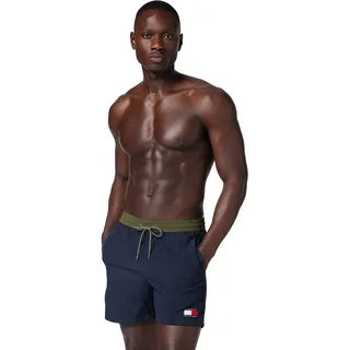 Tommy Hilfiger Herren Badehose Medium Drawstring mit Tunnelzug, Blau (Desert Sky), S