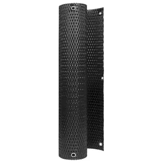 vidaXL Balkonsichtschutz mit Ösen 500 x 90 cm Poly-Rattan Schwarz - Schwarz