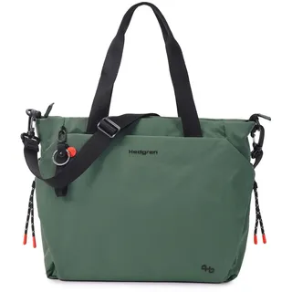 Hedgren SATOSHI Damen Laptop Tote – String Collection Business-Tasche für 14"-Laptop, mit Reißverschlussfächern & Flaschenfächern - Duck Green