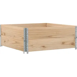 vidaXL Paletten-Aufsatzrahmen 2 Stk. 100x100 cm Massivholz Kiefer - Braun
