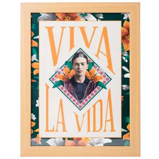 Erik Kunstdruck - Frida Kahlo Viva la Vida - Bild mit Rahmen