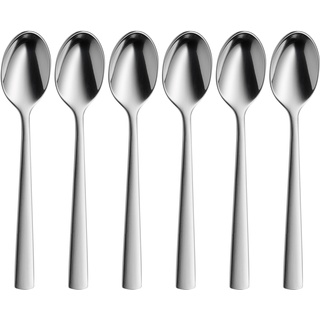 WMF Espressolöffel Set 6-teilig, 10,5 cm, Cromargan protect mattiert, kratzbeständig, spülmaschinenfest