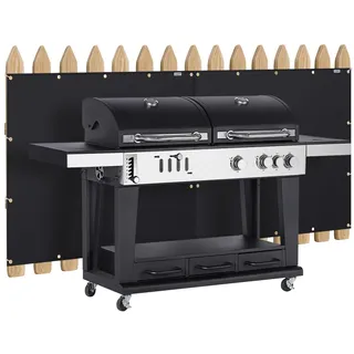 100x300cm Feuerschutzmatte dem Grill, Feuerfeste Abdeckung und Bildschirmschutz für Deck Zaun, Geländer, Gasgrill, Herd und Ofen, Feuerfeste Hitzeschild hinter Grill Wand für den Außenbereich