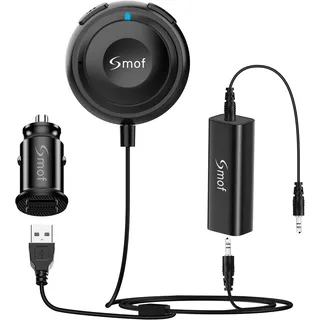 Bluetooth-KFZ-Set, Bluetooth-Adapter für das Auto, mit Geräuschisolierung, Freisprecheinrichtung und Musik-Streaming, Bluetooth-Empfänger, Kfz-Ladegerät mit 2 Anschlüssen