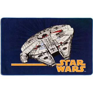 Star Wars Kinderteppich »SW-74«, rechteckig, 2 mm Höhe, Motiv Millennium Falke, Kinderzimmer Star Wars blau B: 100 cm   1 St.