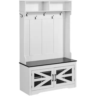 Vevor Garderobenständer Holz Weiß