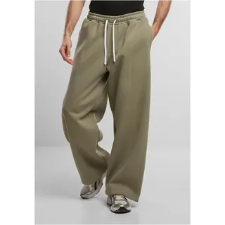 Hose Urban Classics, lockere Passform, gerippter Stoff, Farbe: helloliv, Größe: 3XL - Grün