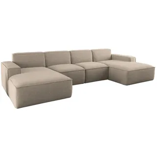 kaiser möbel Ecksofa U-Form Siena mit Stoff Artico Beige - Beige