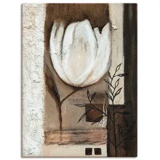 Artland Leinwandbild "Braune Tulpen II" Blumen 1 Stk. tlg. auf Holzrahmen gespannt, farbe bild(er): weiß
