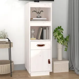 vidaXL Highboard Weiß 34x40x108,5 cm Massivholz Kiefer