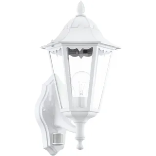 EGLO Außenleuchte Aluminium, Glas, 42,5 cm inkl. Bewegungsmelder, weiß