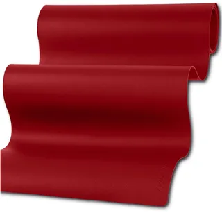 Mahewa®️ Premium Tischläufer aus Leder-Imitat - aus Kunstleder abwaschbar und wasserdicht - Tischband in Lederoptik (Eckig, 135x30, Bordeaux)