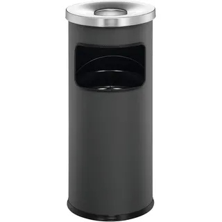 Durable Papierkorb Safe mit Ascher und Flammenlöschkopf, rund, anthrazit, 333258, 17 Liter